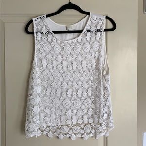 White Flowery Top
